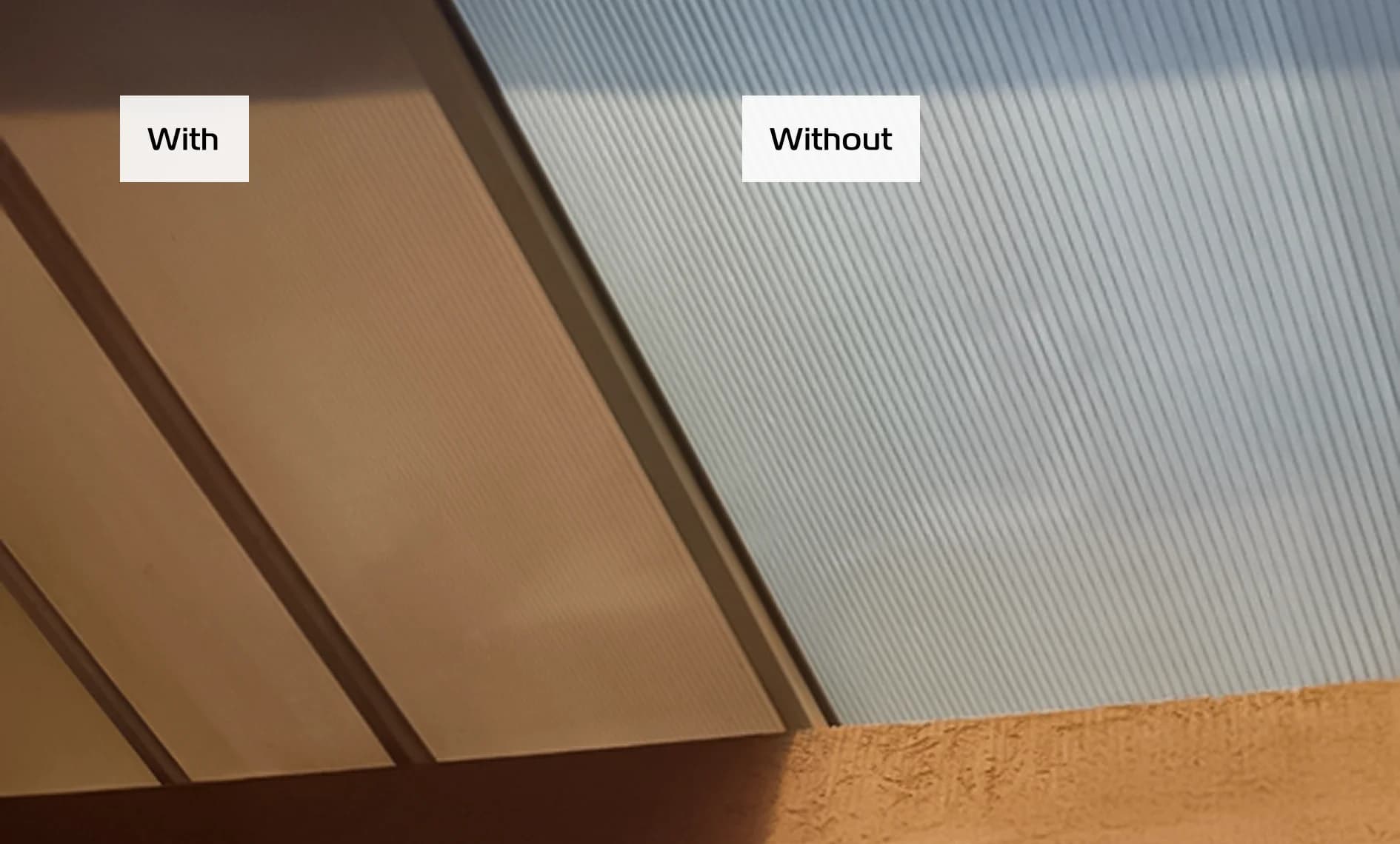 Lexan panels with and without LEXAN film