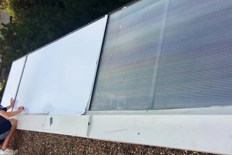 Montaža LEXAN folije na leksan krov